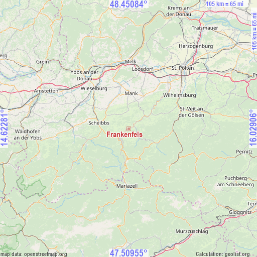 Frankenfels on map