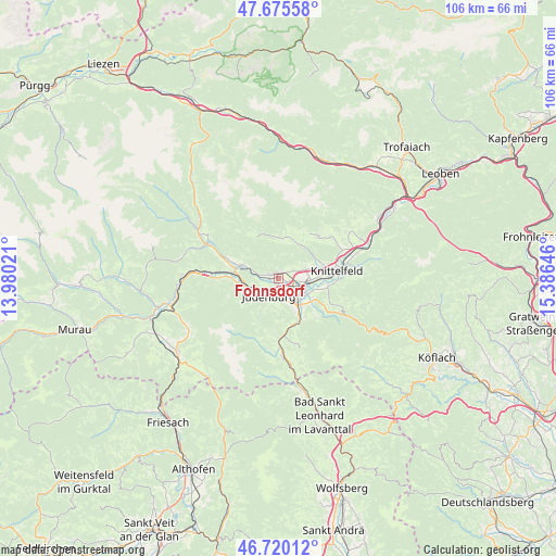 Fohnsdorf on map