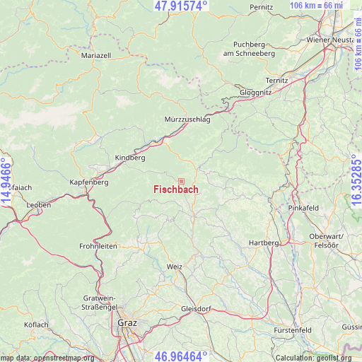 Fischbach on map