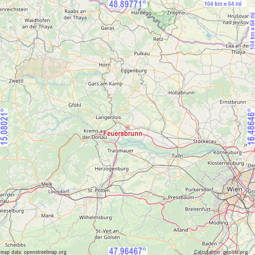 Feuersbrunn on map
