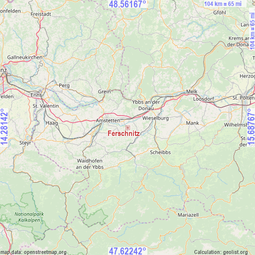 Ferschnitz on map