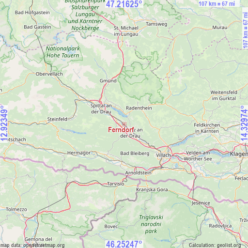 Ferndorf on map