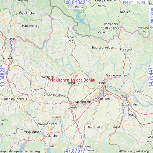 Feldkirchen an der Donau on map