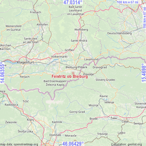 Feistritz ob Bleiburg on map