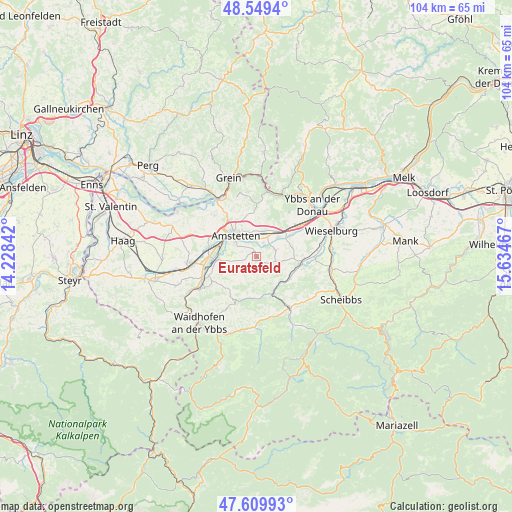 Euratsfeld on map