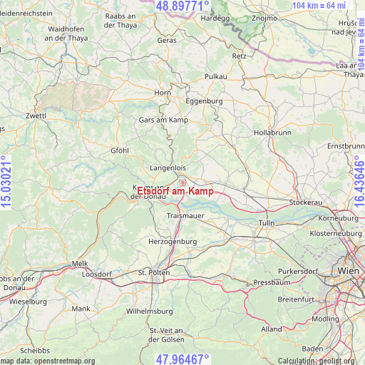 Etsdorf am Kamp on map