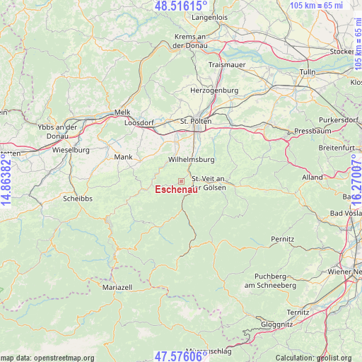 Eschenau on map