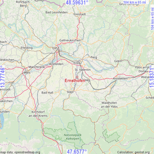 Ernsthofen on map