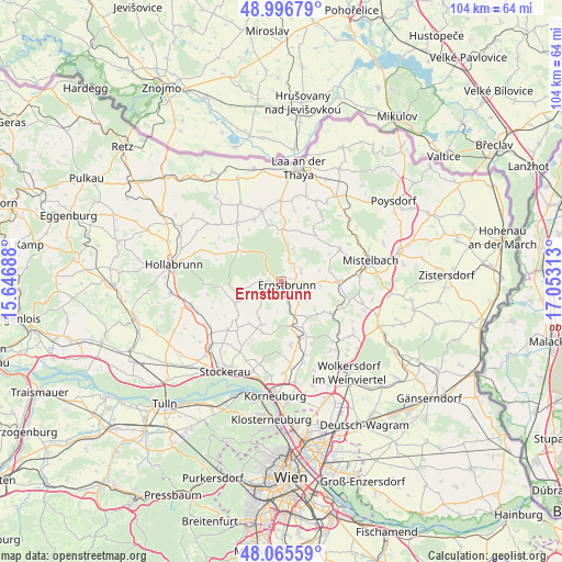 Ernstbrunn on map