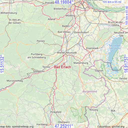 Bad Erlach on map