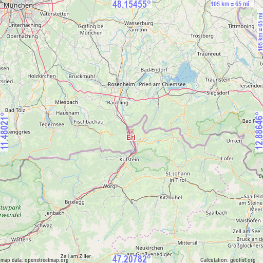 Erl on map