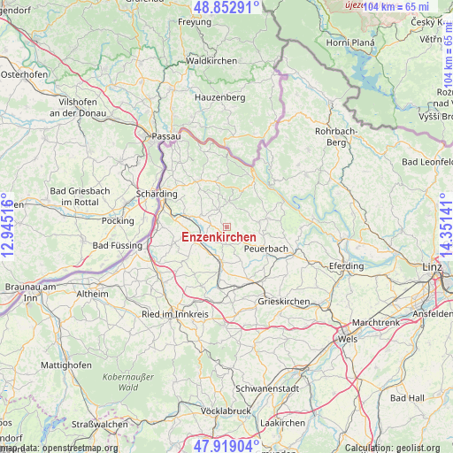 Enzenkirchen on map