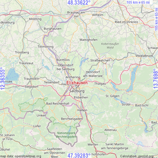 Elixhausen on map