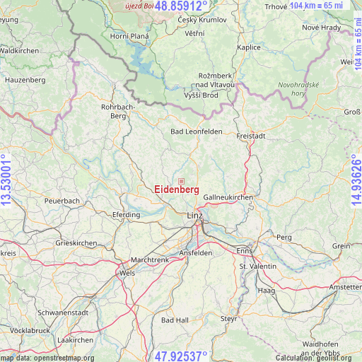 Eidenberg on map