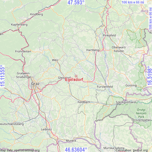 Egelsdorf on map