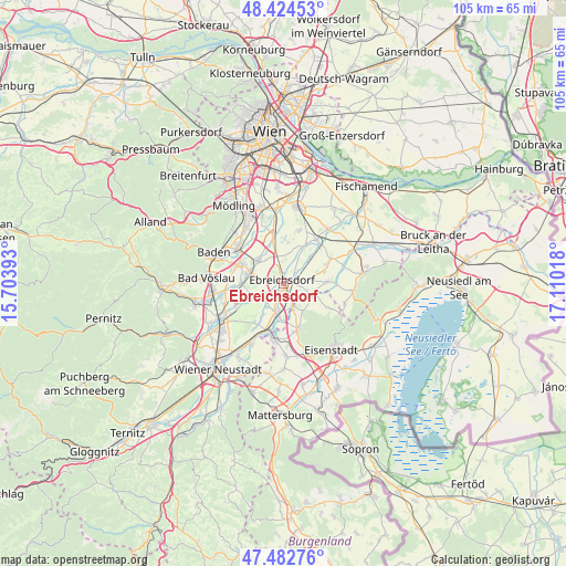 Ebreichsdorf on map