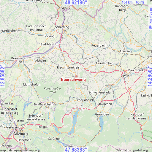 Eberschwang on map