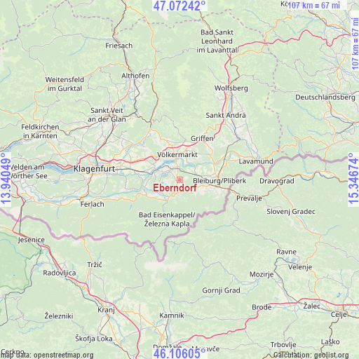Eberndorf on map