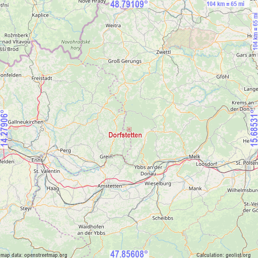 Dorfstetten on map