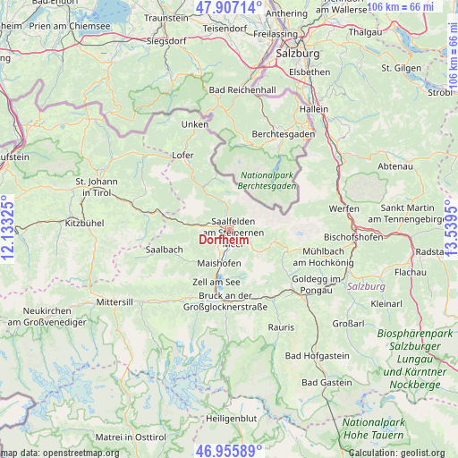 Dorfheim on map