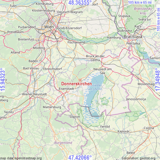 Donnerskirchen on map
