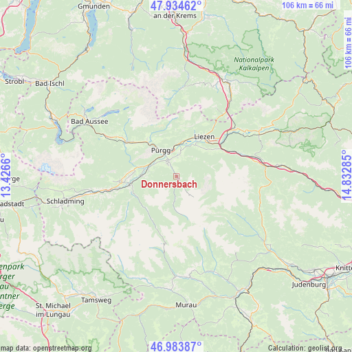 Donnersbach on map