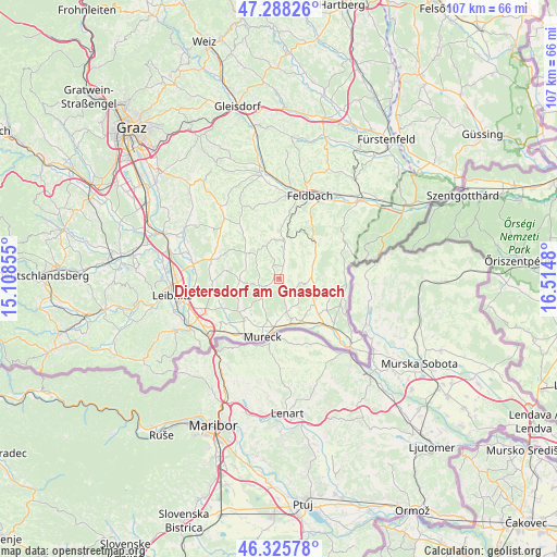 Dietersdorf am Gnasbach on map