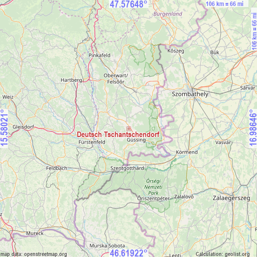 Deutsch Tschantschendorf on map
