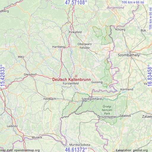 Deutsch Kaltenbrunn on map