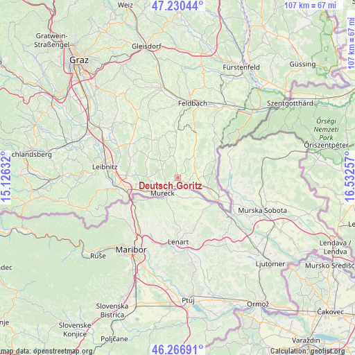 Deutsch Goritz on map