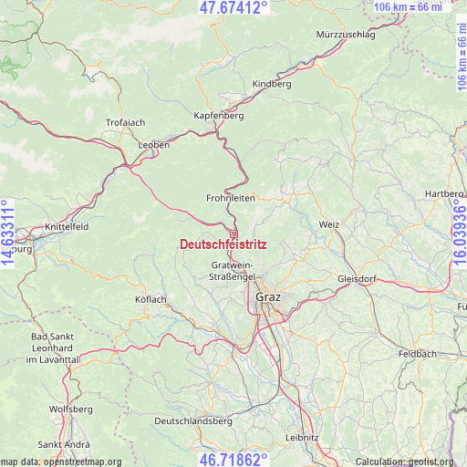 Deutschfeistritz on map