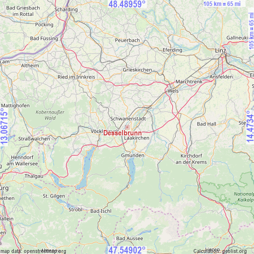 Desselbrunn on map