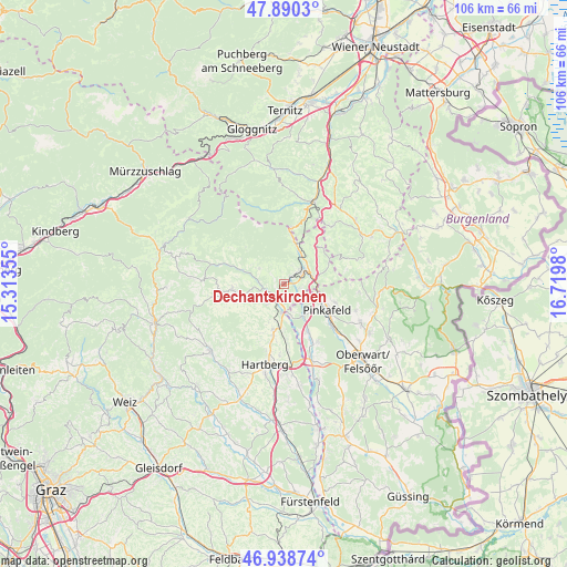 Dechantskirchen on map