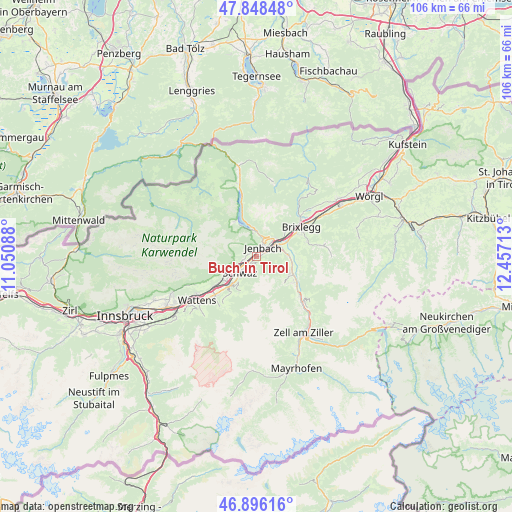 Buch in Tirol on map