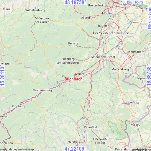 Buchbach on map