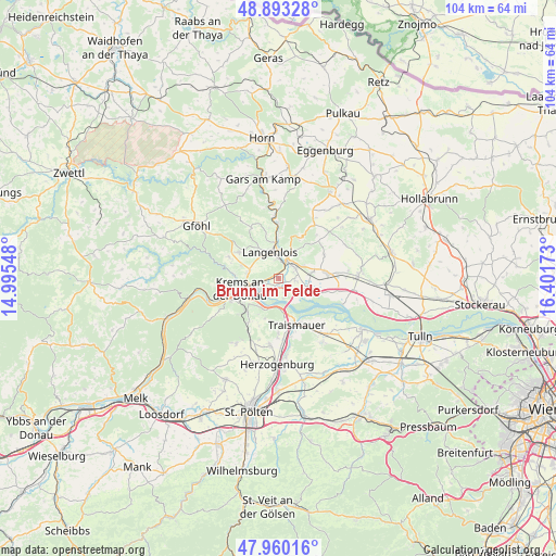 Brunn im Felde on map