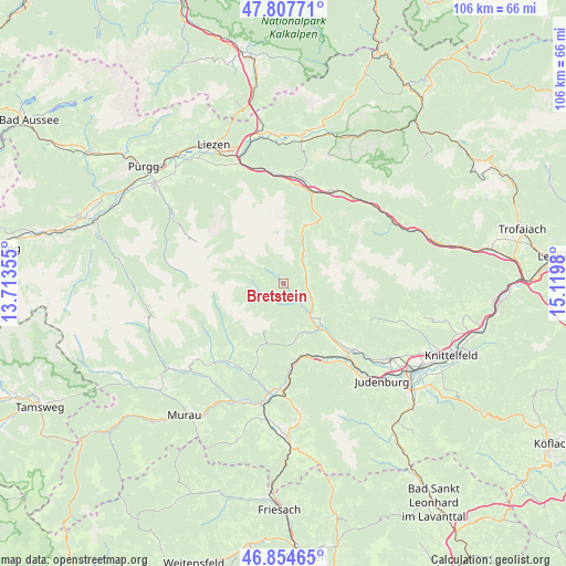 Bretstein on map