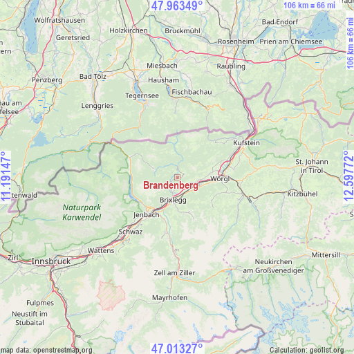 Brandenberg on map