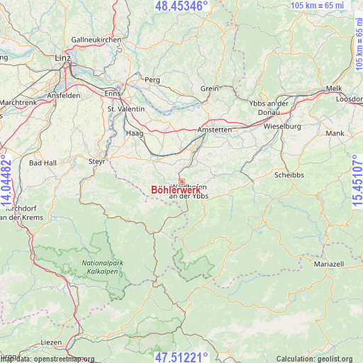 Böhlerwerk on map