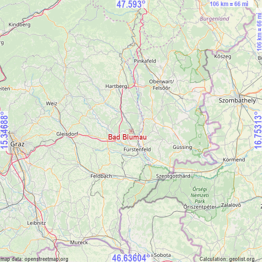 Bad Blumau on map