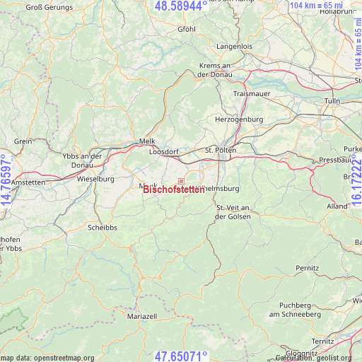 Bischofstetten on map