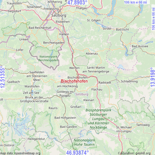 Bischofshofen on map