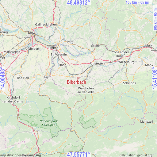 Biberbach on map