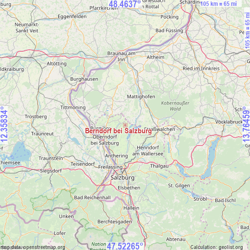 Berndorf bei Salzburg on map