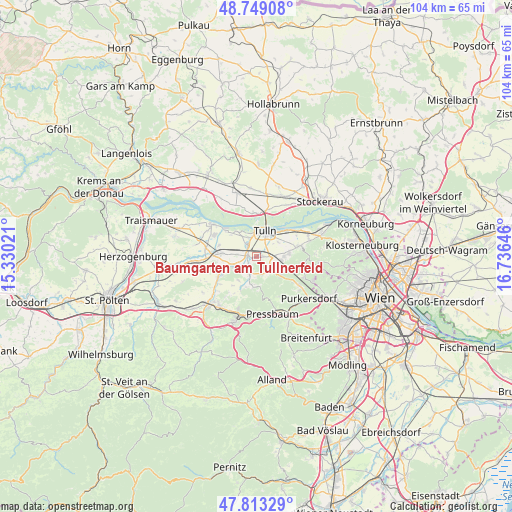 Baumgarten am Tullnerfeld on map