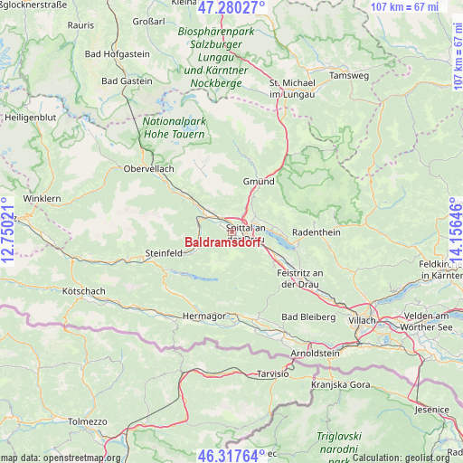 Baldramsdorf on map