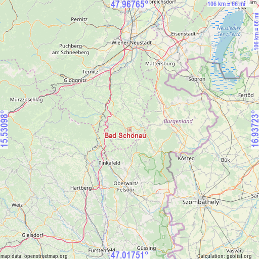 Bad Schönau on map