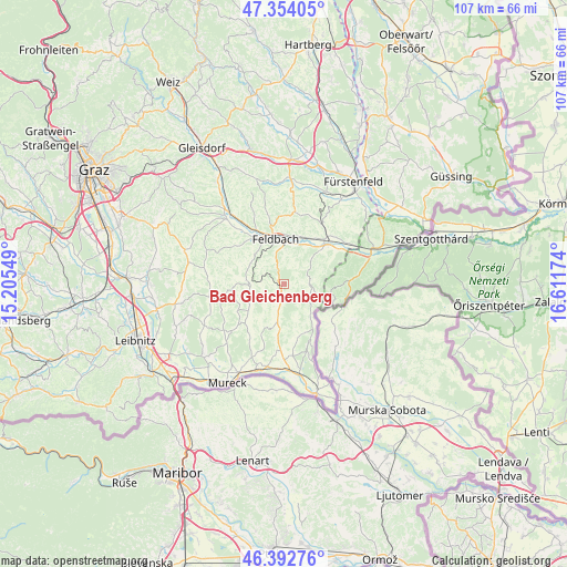 Bad Gleichenberg on map