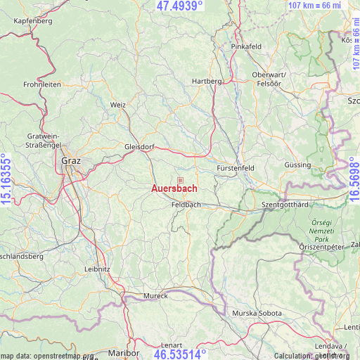 Auersbach on map