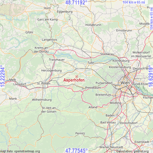 Asperhofen on map